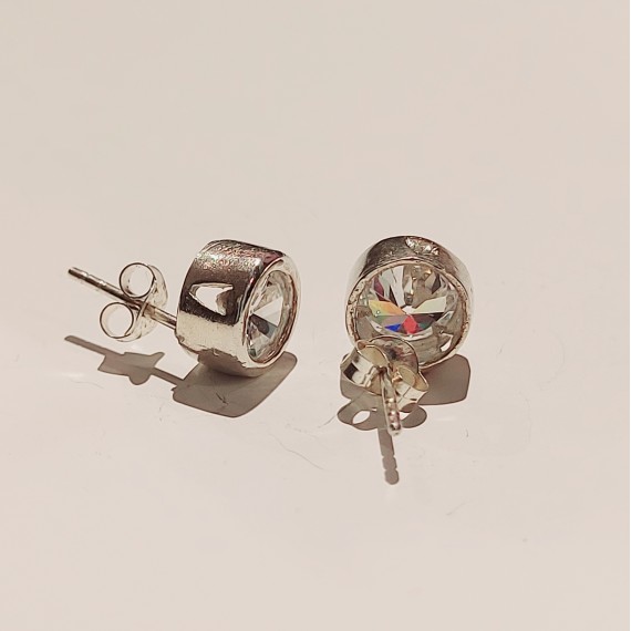 Sølv. Ørestikks m/ cubic zirconia.925s