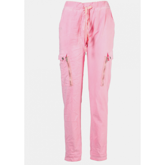 NÜ. Carmen Cold-dye bukser. Pink mist.