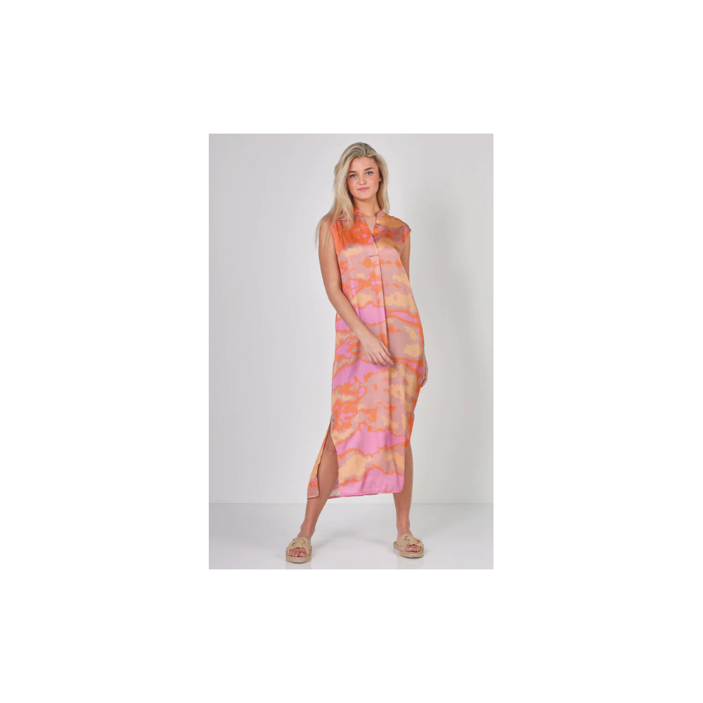 NÜ. Odeline mønstret kjole. Pink mix