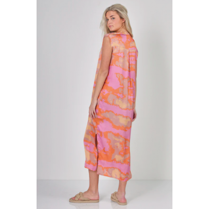 NÜ. Odeline mønstret kjole. Pink mix
