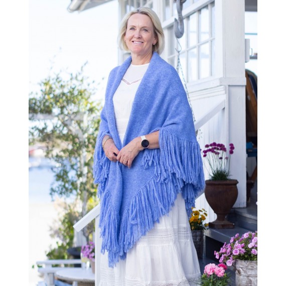 DEHN. Daisy sjal. Lys grå