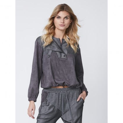 NÜ. Rein bluse. Dark grey