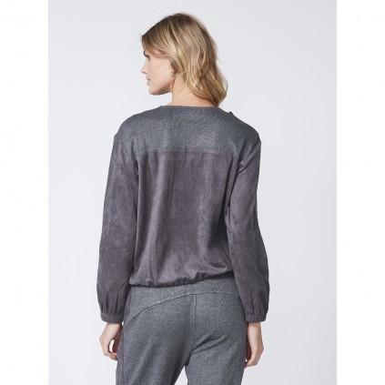 NÜ. Rein bluse. Dark grey