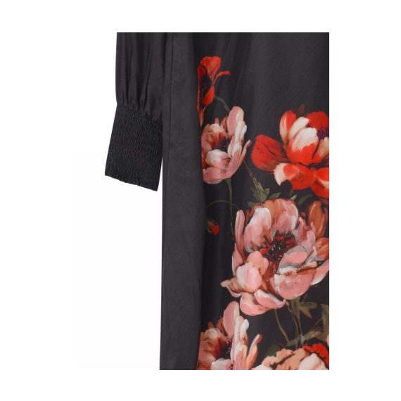 Gustav, Costa dress. Choc/coral