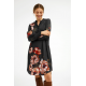 Gustav, Costa dress. Choc/coral