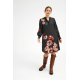 Gustav, Costa dress. Choc/coral