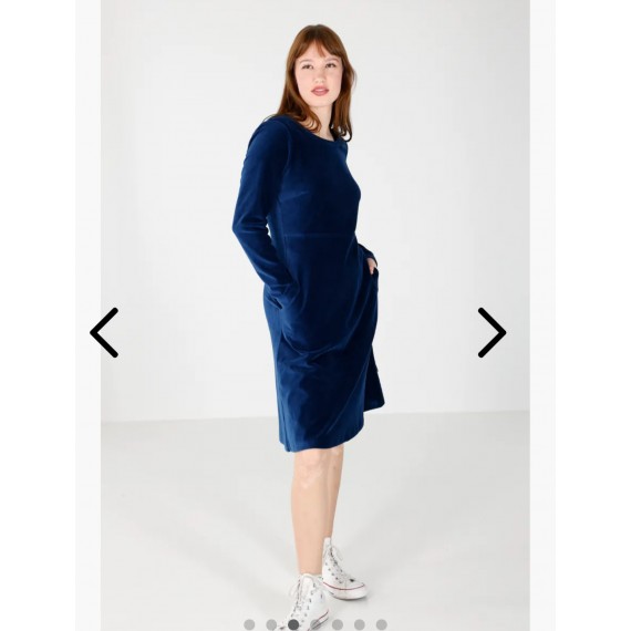 ko:ko norway. Anja basis kjole. Navy blue babycord