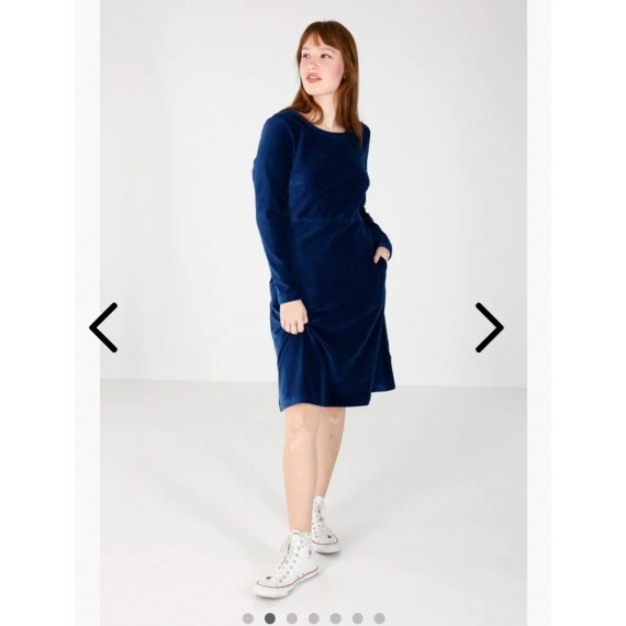 ko:ko norway. Anja basis kjole. Navy blue babycord