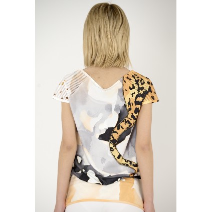Missy, T-skjorte Hvit med leopard