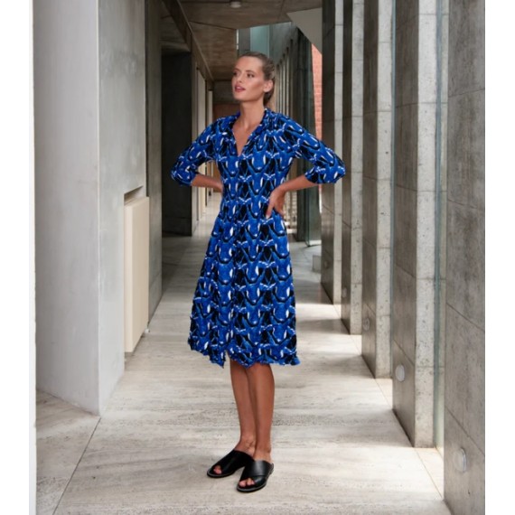 Alquema. Nerhu coat dress. Peacock
