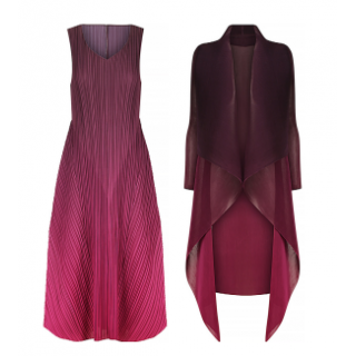 Alquema. Long estrella dress. Mulberry ombre