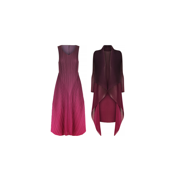 Alquema. Long estrella dress. Mulberry ombre