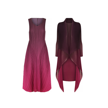 Alquema. Long estrella dress. Mulberry ombre