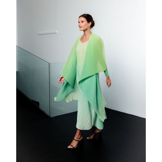 Alquema. Collare coat.Blue Steel to Graphite