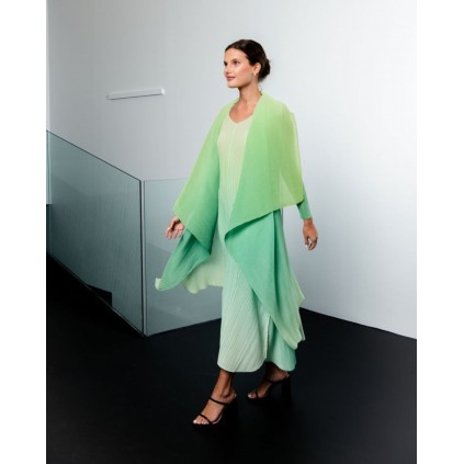 Alquema. Collare coat.Blue Steel to Graphite