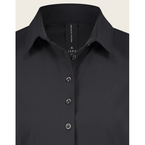 Jane Lushka. Bluse Betty easy wear Technical Jersey. Black
