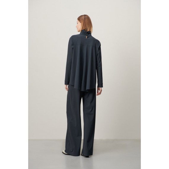 Jane Lushka. Dolche Vita top. Tecnical jersey. Dark grey.