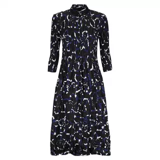 Alquema. Nerhu coat dress. Black dynasty