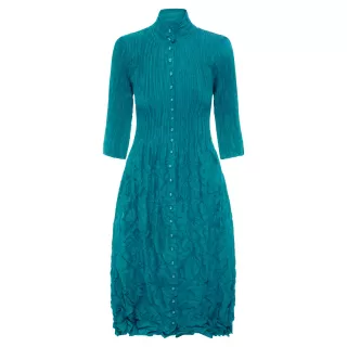 Alquema. Nerhu coat dress. Peacock