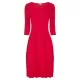 Alquema. 3/4 Sleeve Smash Pocket Dress. Raspberry