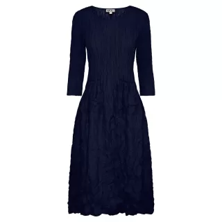 Alquema. 3/4 Sleeve Smash Pocket Dress. Midnight