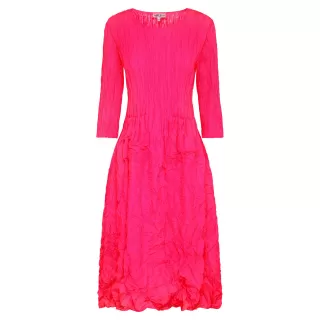 Alquema. 3/4 Sleeve Smash Pocket Dress. Mars pink