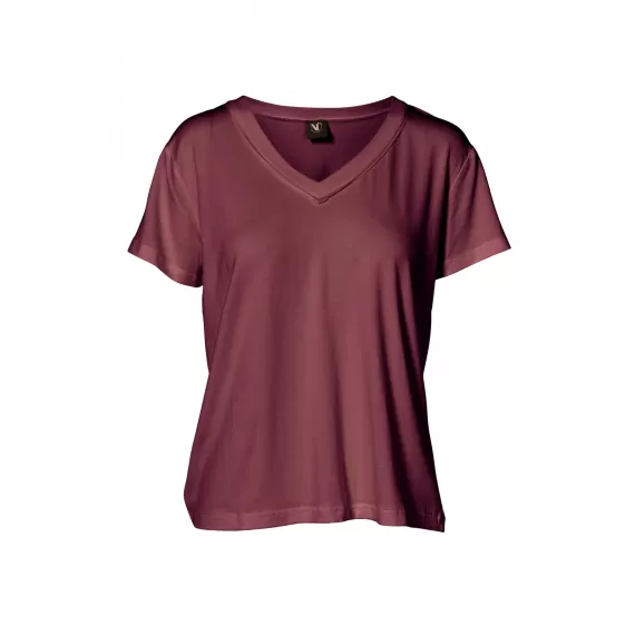 NÜ, Ruth T-skjorte. Solid plum. Col 692