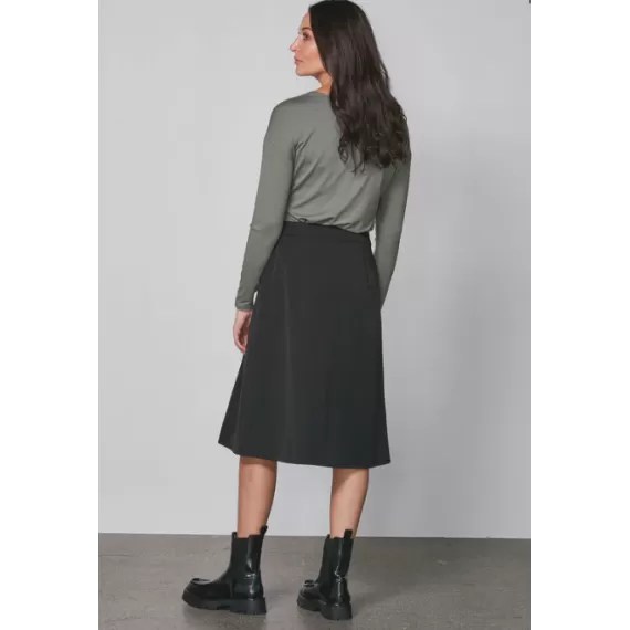 NÜ Yasmi langermet T-skjorte. Dark grey