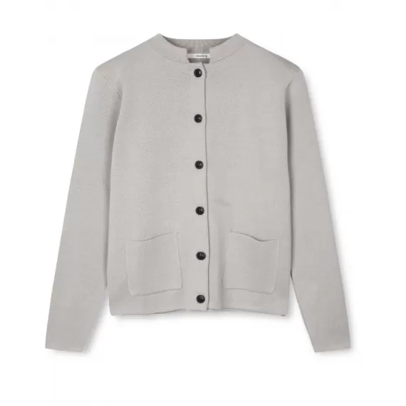Sibin Linnebjerg. DELL cardigan. Light melange grey