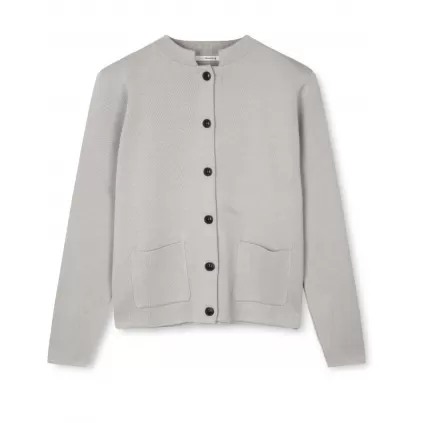 Sibin Linnebjerg. DELL cardigan. Light melange grey