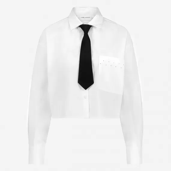Jane Lushka.Linfa studio poplin blouse. White