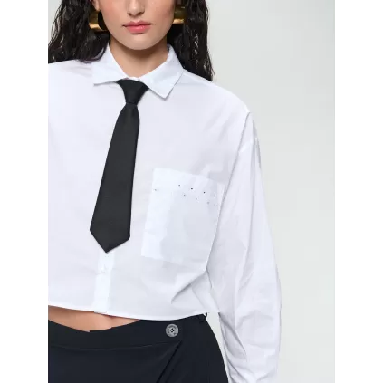 Jane Lushka.Linfa studio poplin blouse. White