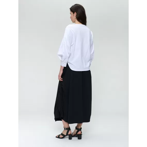 Jane Lushka.Sally mix cotton top. White