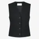 Jane Lushka. Kay stretch Vest. Black with white stripe