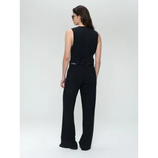 Jane Lushka. Kay stretch Vest. Black with white stripe