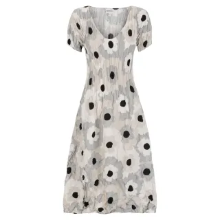 Alquema. Smash Dress. Silver flower spot
