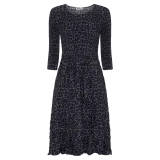 Alquema. 3/4 Sleeve Smash Pocket Dress. Leopard