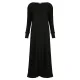 Alquema. Simply pleat dress. Black