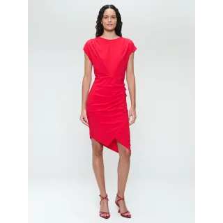 Jane Lushka.Luxor studio dress technical jersey. Red