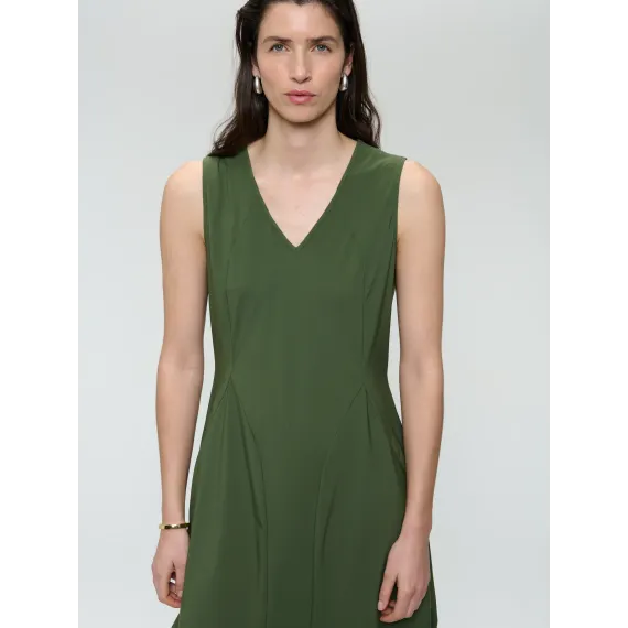 Jane Lushka. Ria WS strech technical jersey dress. Olivia green
