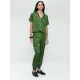 Jane Lushka. Evi saten viscose blouse Oliva Green