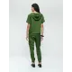 Jane Lushka. Evi saten viscose blouse Oliva Green