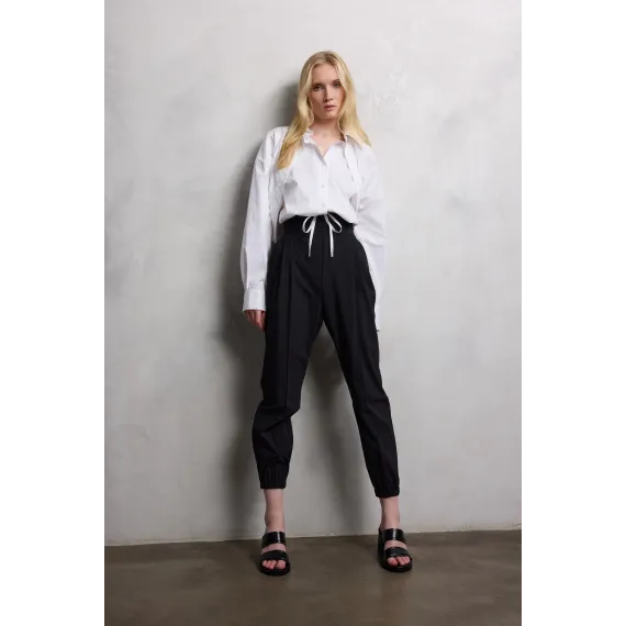 Jane Lushka.Lori strech technical jersey pants Black
