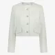 Jane Lushka. Joke textured metallic blazer. White silver