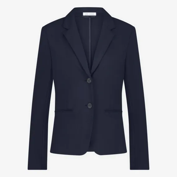Jane Lushka. Tom Terry jersey Blazer. Blue