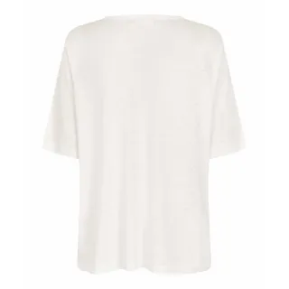 Masai. Ballumi lin-mix jersey top. Hvit