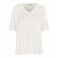 Masai. Ballumi lin-mix jersey top. Hvit