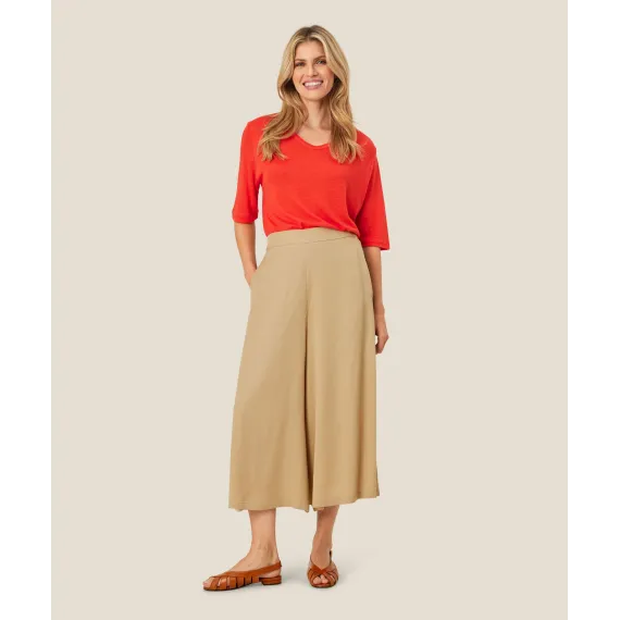 Masai. Ballumi lin-mix jersey top. Hvit