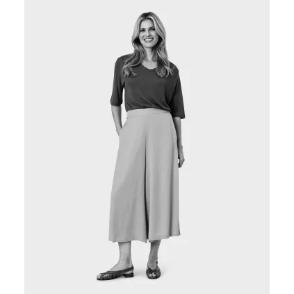 Masai. Ballumi lin-mix jersey top. Svart
