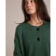 Sibin Linnebjerg. MARGIT cardigan. Melange grønn